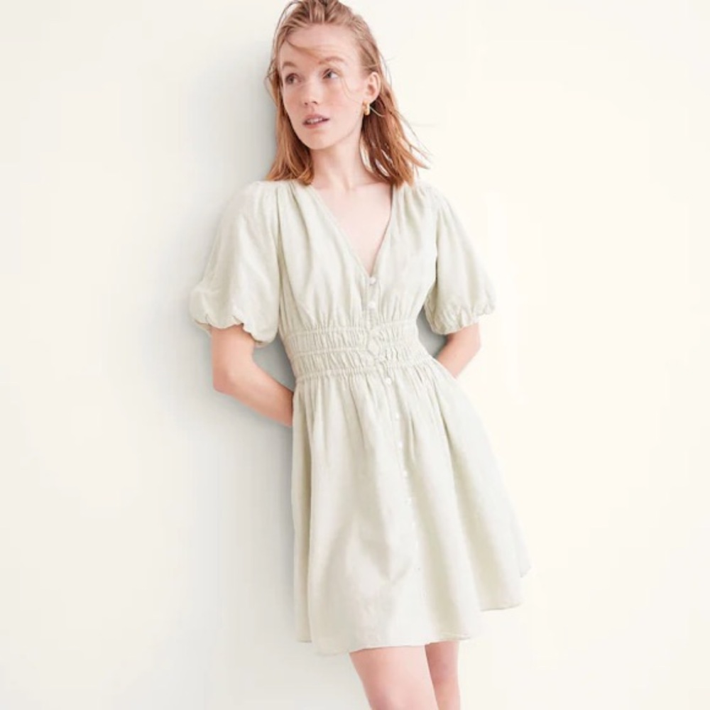 Madewell Linen-Blend Sophia Mini Dress